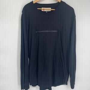 Iro-Ochi Top Men’s XL Black Zipper Details Streetwear Cotton Grunge Goth